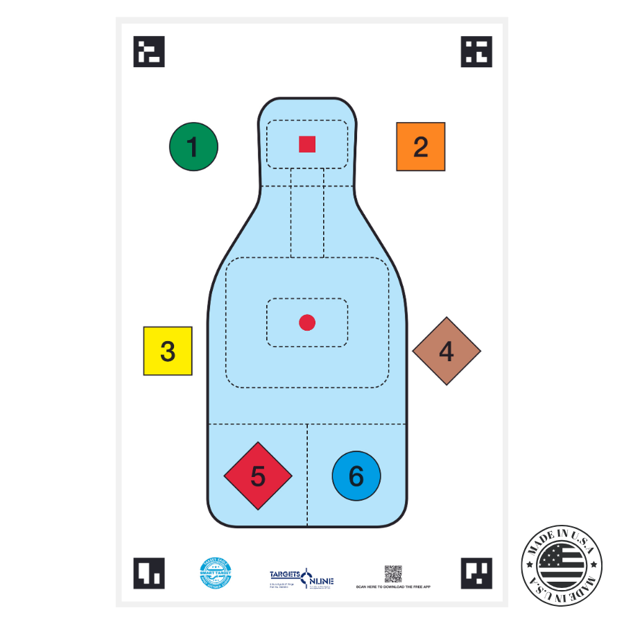Target Eagle - GALEFI-Q Smart Targets Powered by AI - Shredding Resistant Card Stock - High Visibility Colors